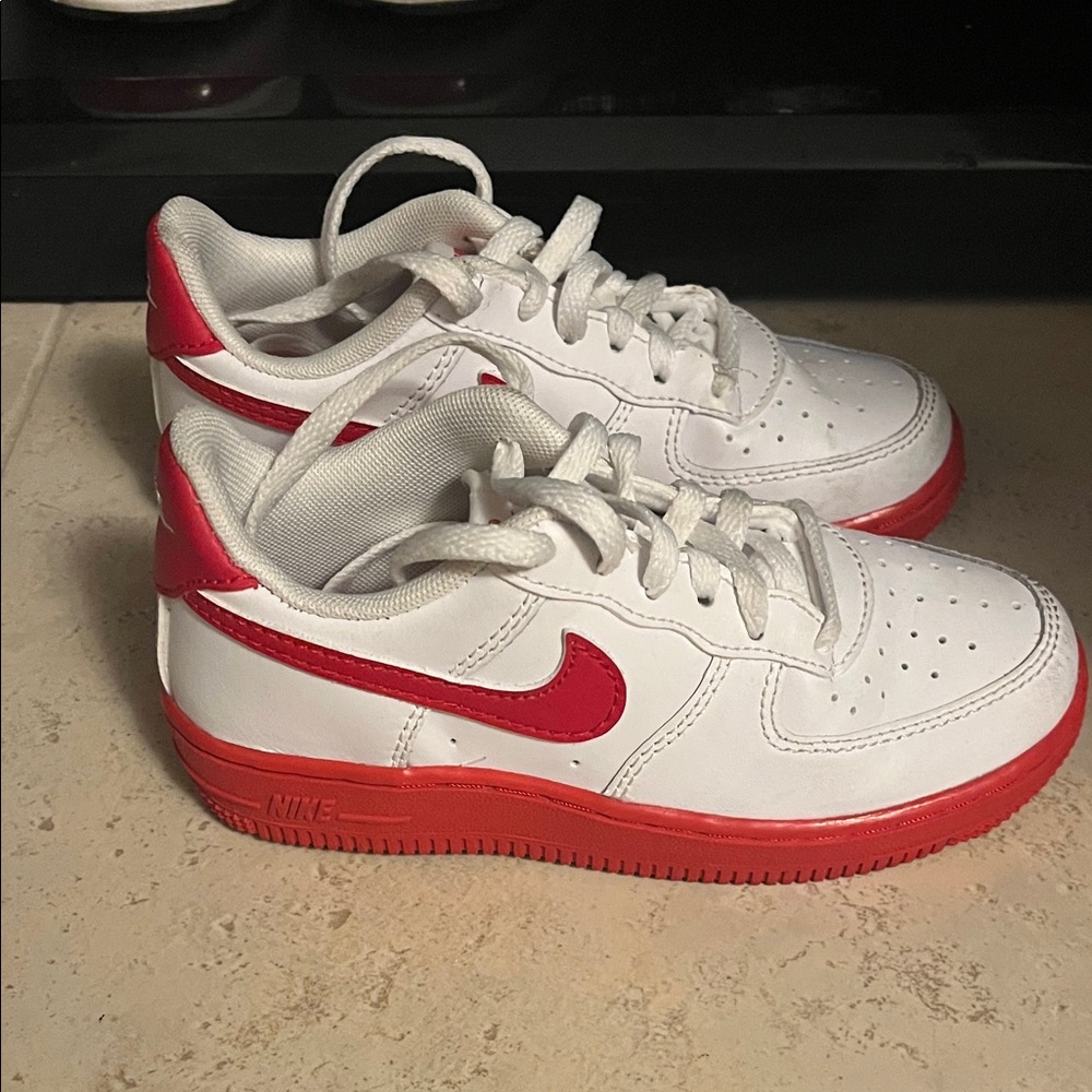 Nike Red and White Athletic Shoes